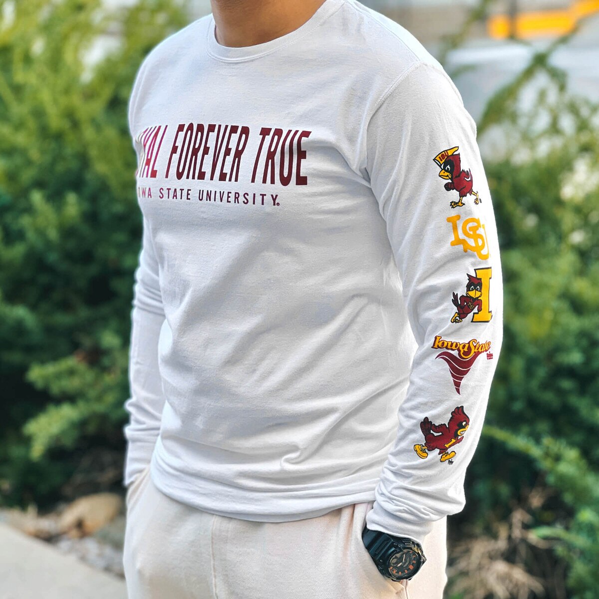 Comfort Wash Loyal Forever True White Long Sleeve T-Shirt